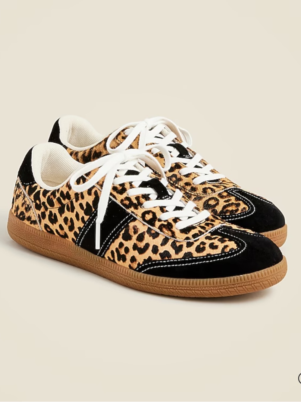 J. Crew Leopard Haircalf Trainers / Field Sneakers